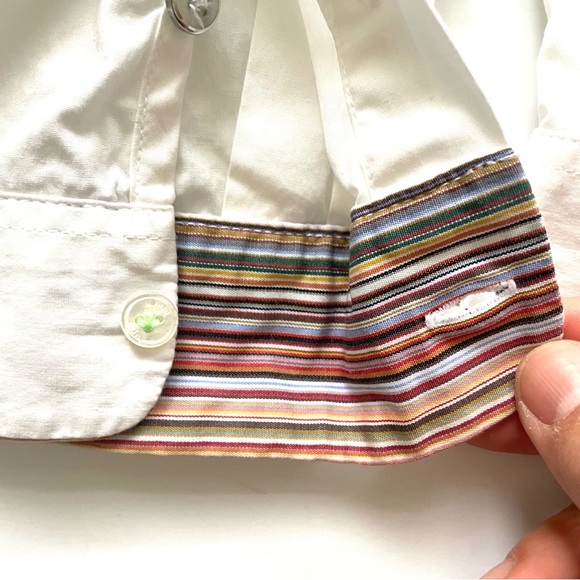 Paul Smith Essential Classic White Dress Shirt Button Down *Flaw - Picture 5 of 14